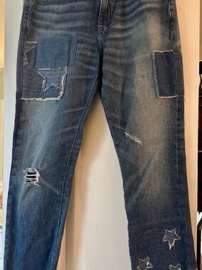 Women’s Polo Ralph Lauren Blue Patchwork Distressed Jeans